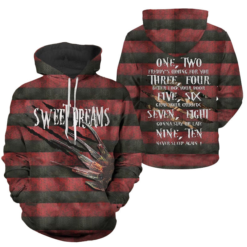 Freddy krueger clearance zip up hoodie