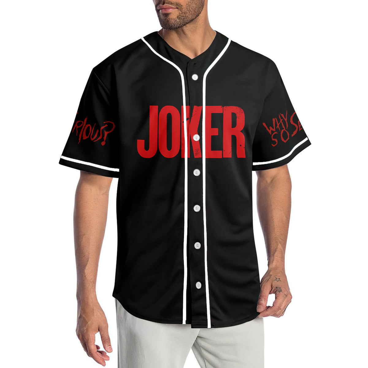 Joker HaHaHa Why So Serious Baseball Jersey