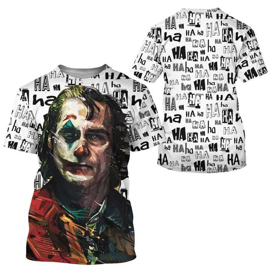 Joker Laugh HaHaHa Pattern T-shirt