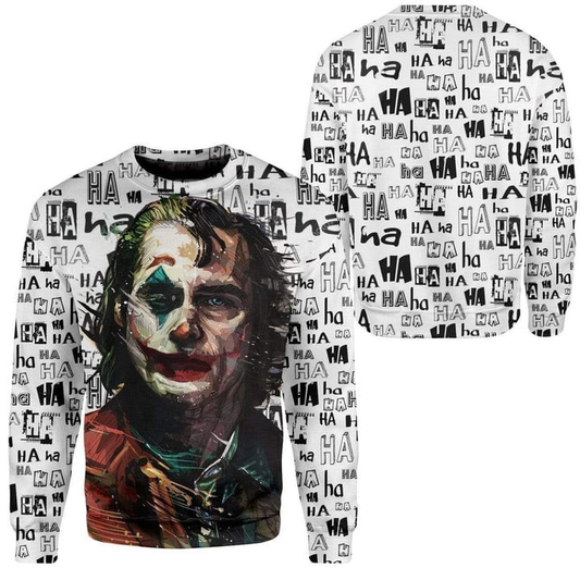 Joker Laugh HaHaHa Pattern Sweatshirt