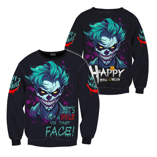 Joker Happy Halloween Let’s Put A Smile On That Face Sweatshirt