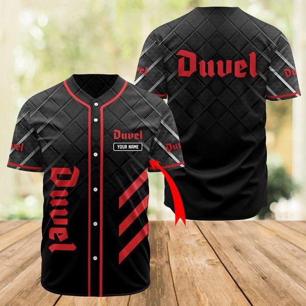 Yoycol Personalized Black Duvel Beer Baseball Jersey | Duvel Beer Jersey