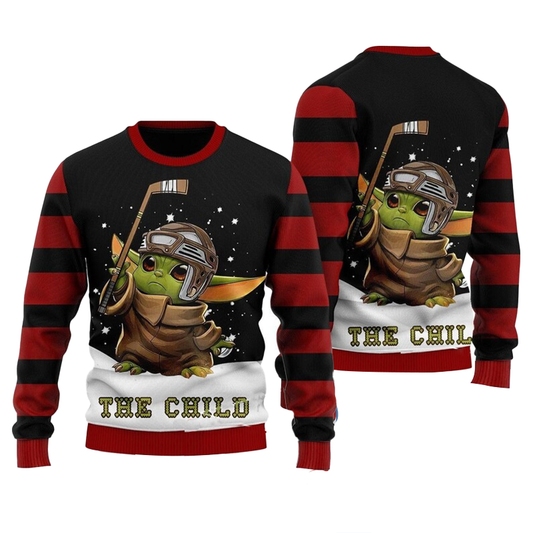The Child Baby Yoda Snow Christmas Ugly Sweater