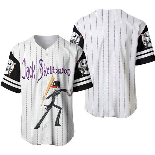 Jack Skellington Pinstripe Baseball Jersey