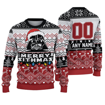 Personalized Darth Vader Merry Sithmas Ugly Sweater