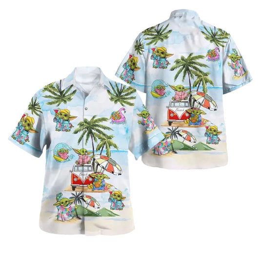 Baby Yoda Tropical Hawaiian Shirt