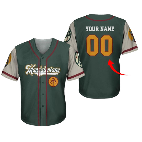 Personalized Mandalorian Baseball Jersey | Boba Fett Baseball Jersey ...
