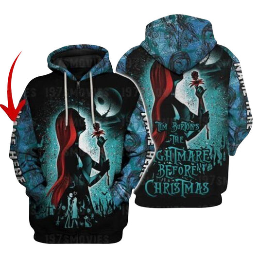 Personalized Jack Skellington And Sally Before Christmas Hoodie