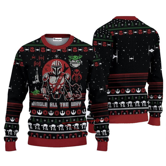 The Mandalorian Jingle All The Way Ugly Sweater