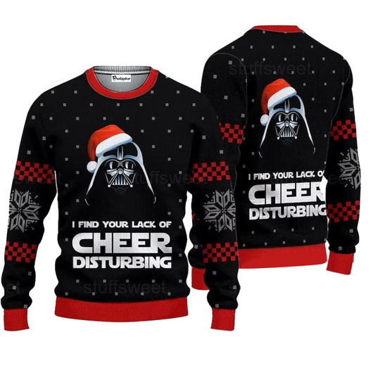 Darth Vader Lack Of Cheer Disturbing Ugly Sweater