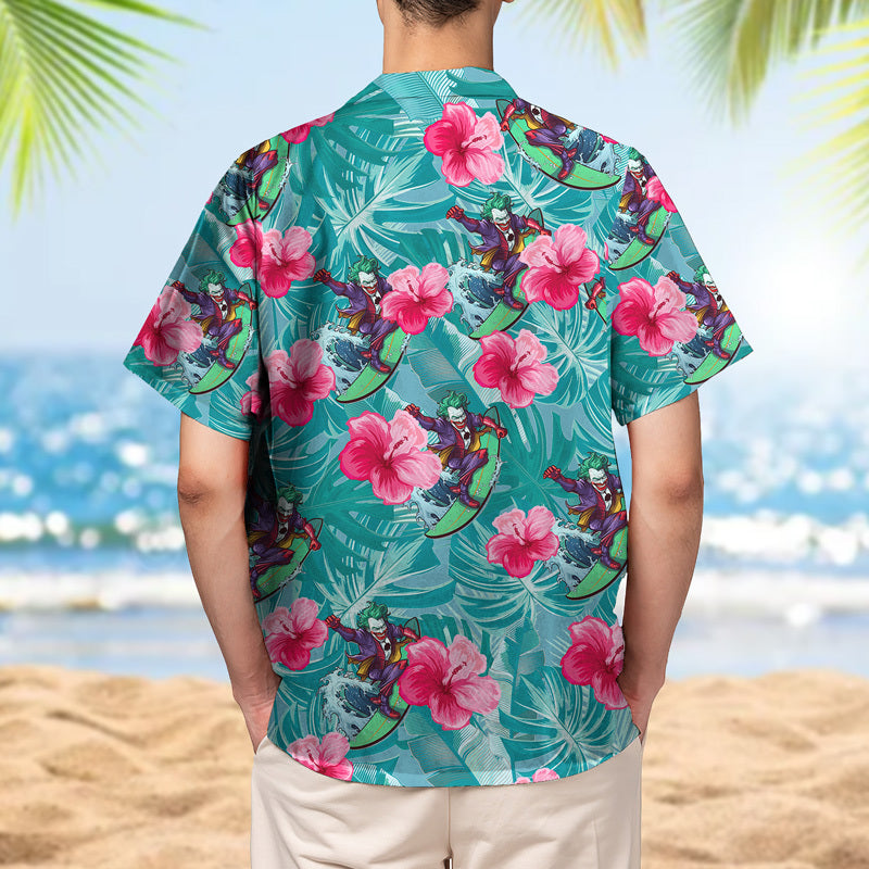 Joker Tropical Hibiscus Hawaiian Shirt