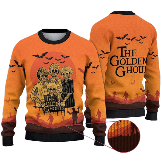 The Golden Ghouls Halloween Ugly Sweater
