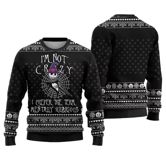 I’m Not Crazy Jack Skellington Holliday Ugly Sweater
