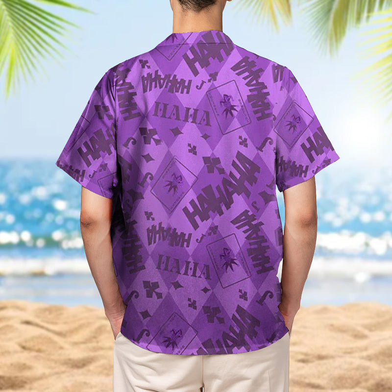 Joker Poker Ha Ha Ha Purple Hawaiian Shirt