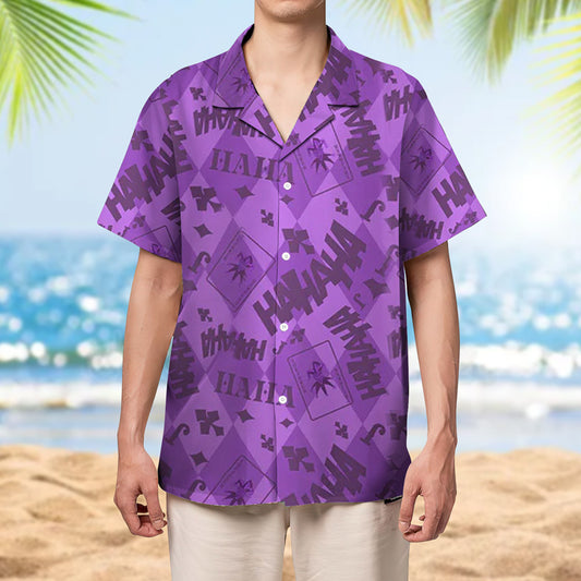 Joker Poker Ha Ha Ha Purple Hawaiian Shirt