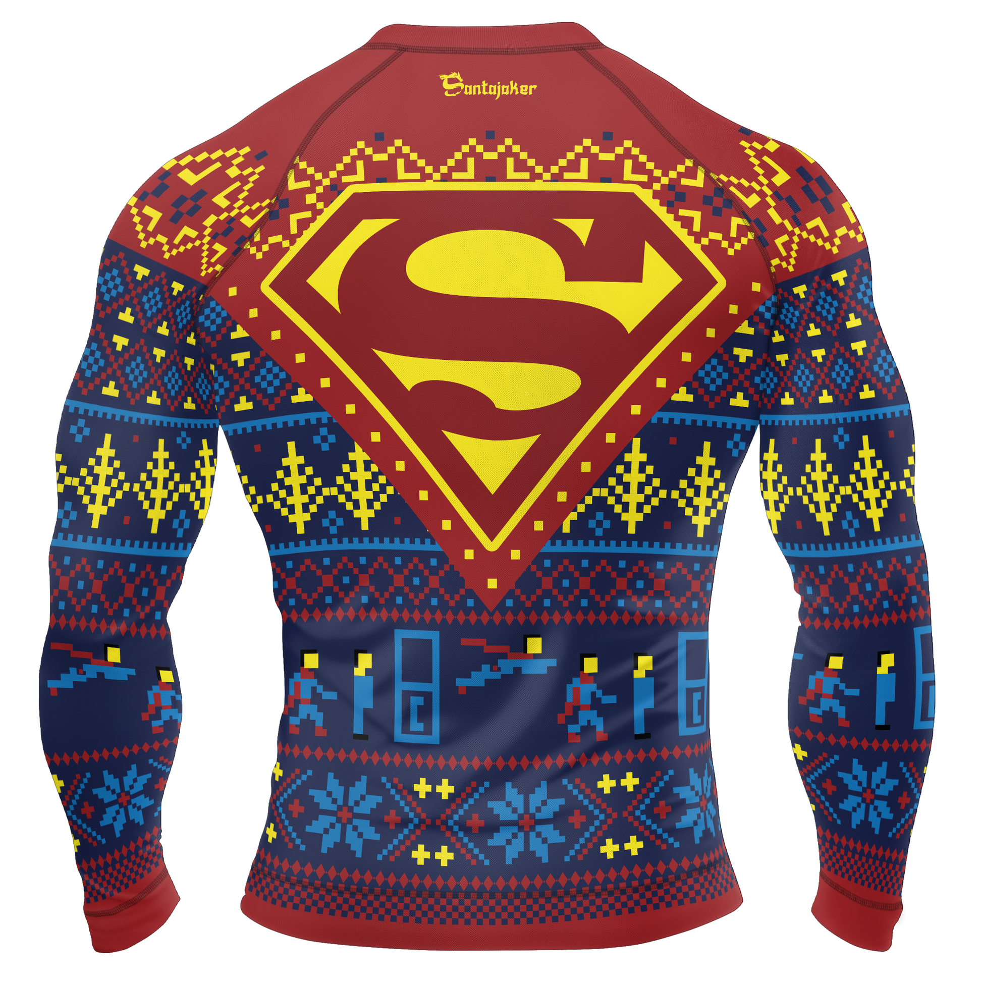 Superman Christmas Men's Long Sleeve Rash Guard