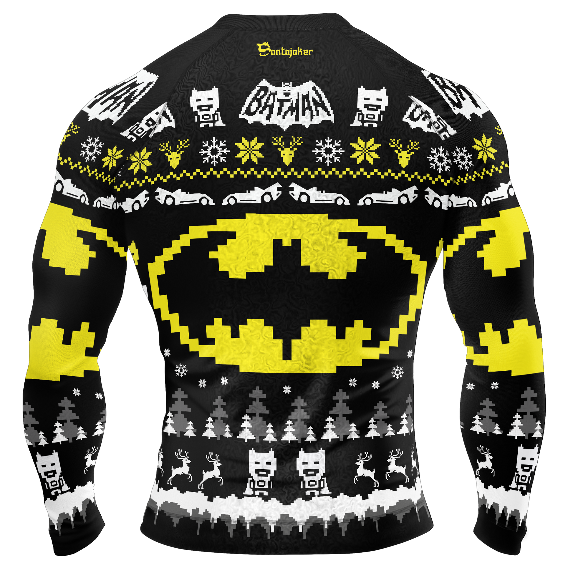 Bat-Signal Christmas Men's Long Sleeve Rash Guard