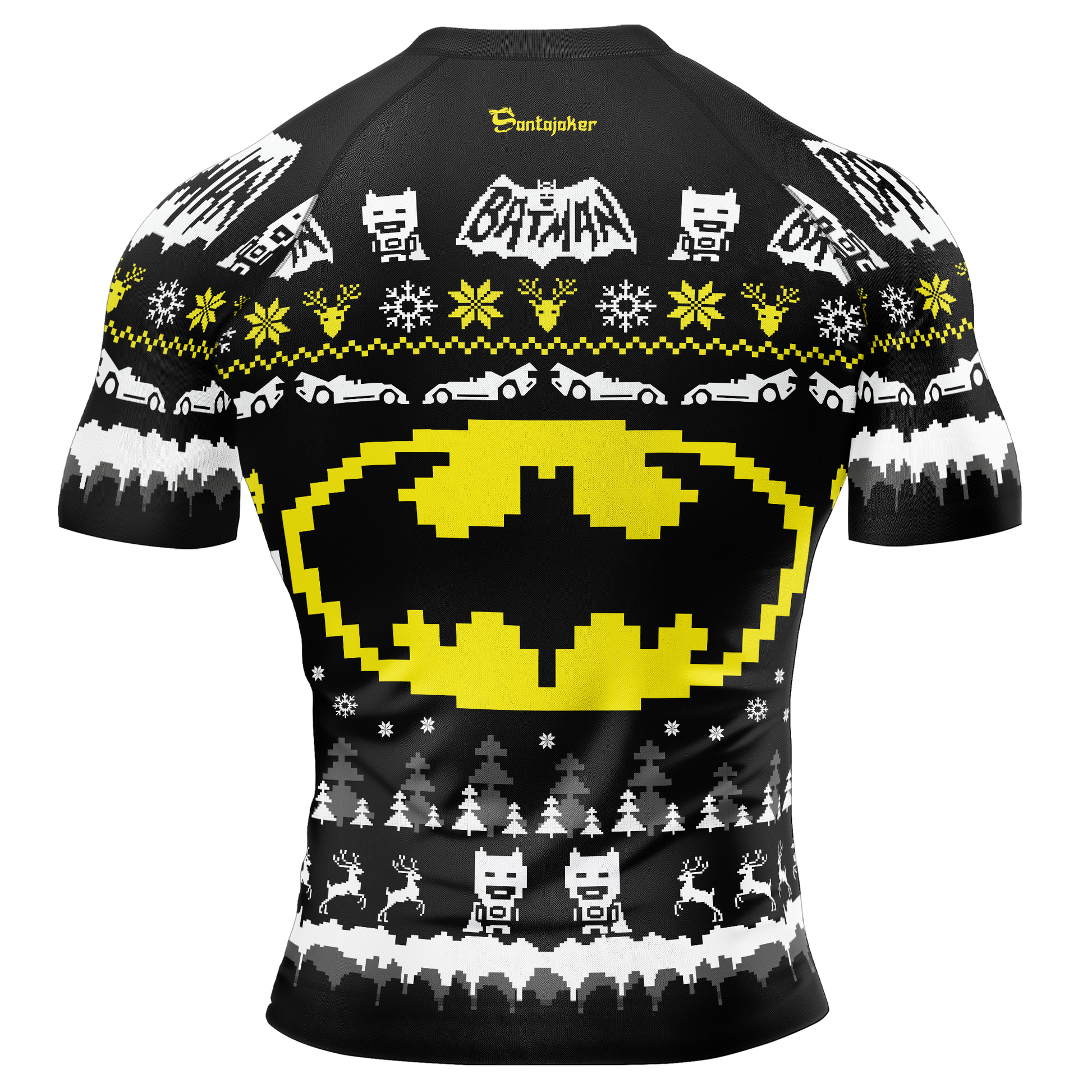 Bat-Signal Christmas Men's Short Sleeve Rash Guard