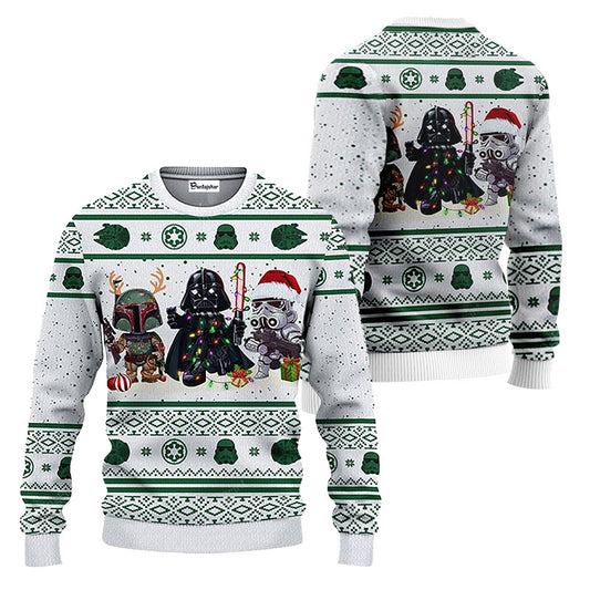 Boba Fett Darth Vader Stormtrooper Ugly Sweater