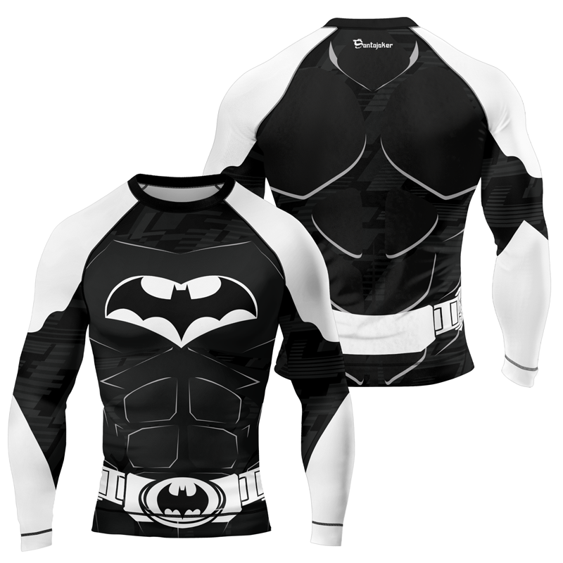 Dark Knight Battle Armor Men's Long Sleeve Rash Guard