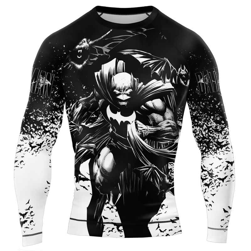 Batman's Fury Men's Long Sleeve Rash Guard