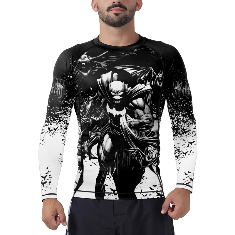 Batman's Fury Men's Long Sleeve Rash Guard