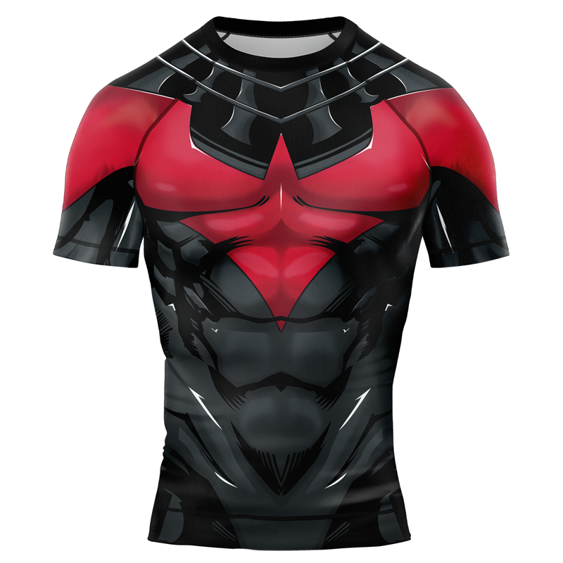 Red Winged Bat Men's Short Sleeve Rash Guard