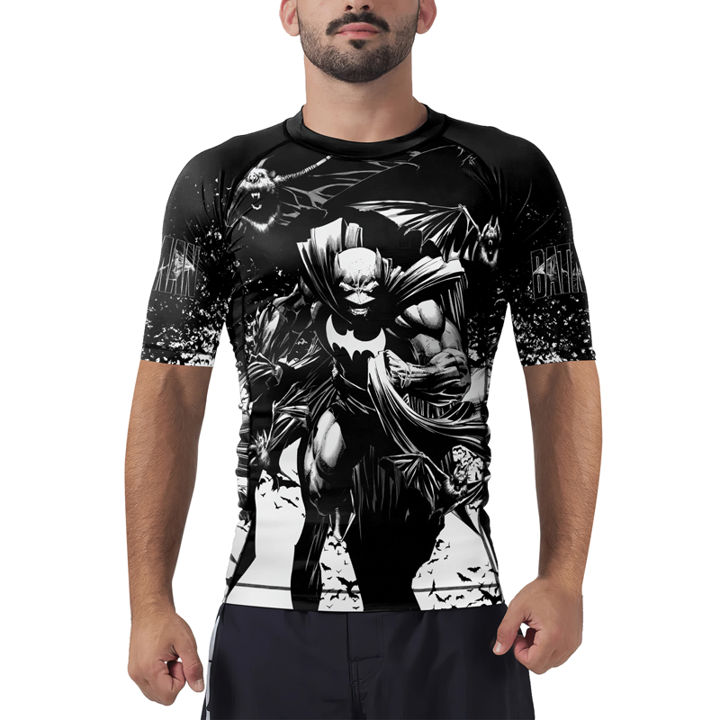 Batman's Fury Men's Short Sleeve Rash Guard