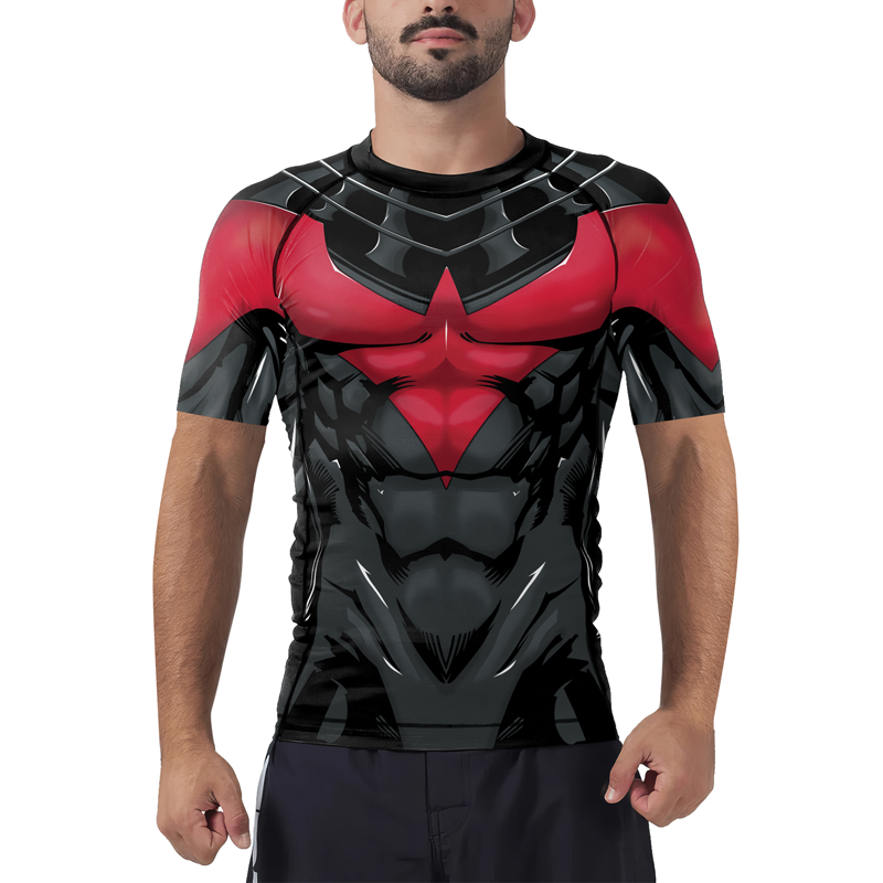 Red Winged Bat Men's Short Sleeve Rash Guard