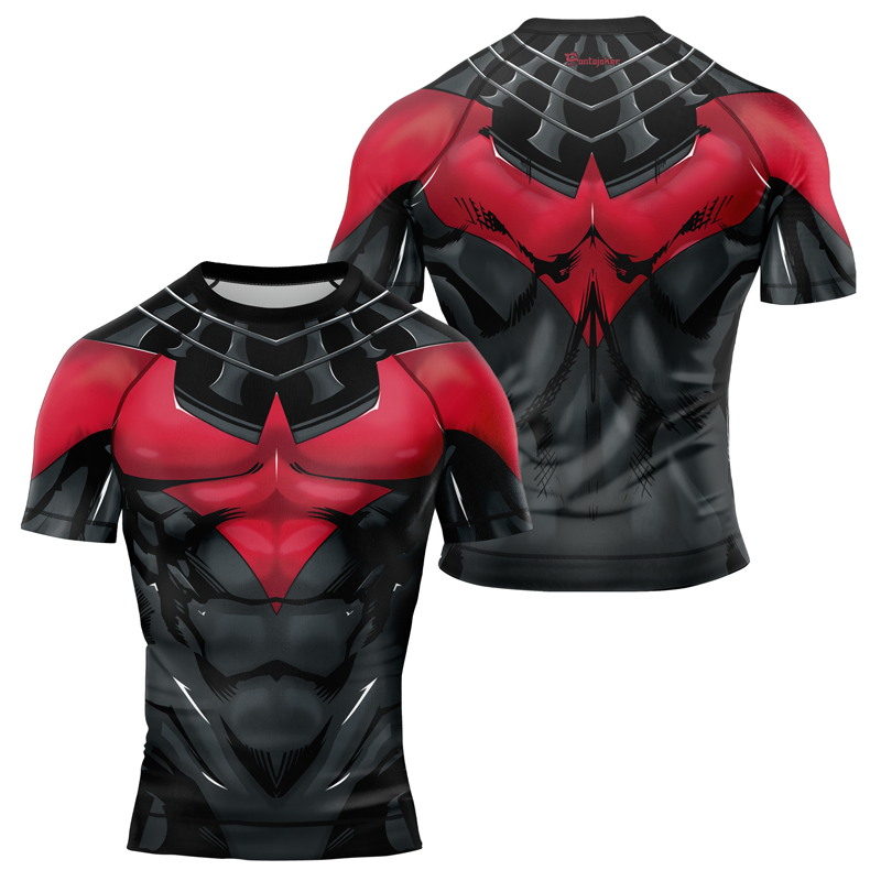 Red Winged Bat Men's Short Sleeve Rash Guard