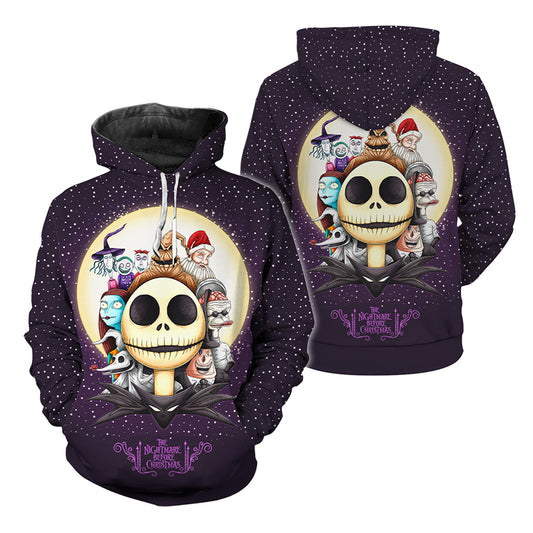 The Nightmare Before Christmas Characters Purple Hoodie 