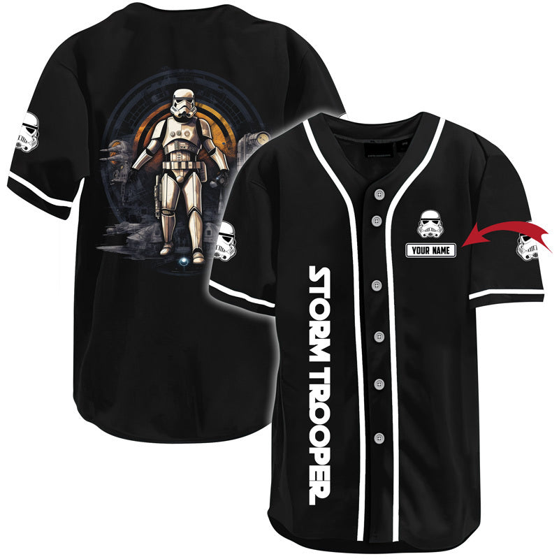 Personalized Stormtrooper Spaceship Baseball Jersey