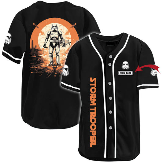 Personalized Stormtrooper Spaceship Baseball Jersey