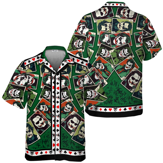 Joker Poker HaHaHa Green Hawaiian Shirt