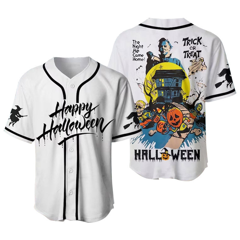 Happy Halloween Trick Or Treat Baseball Jersey