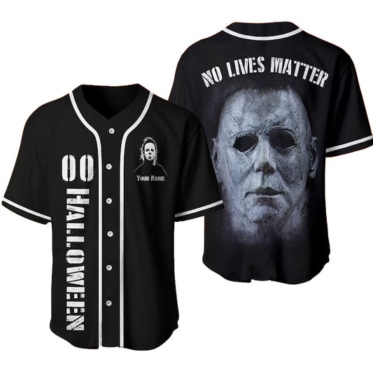 Personalized No Lives Matter Halloween Baseball Jersey