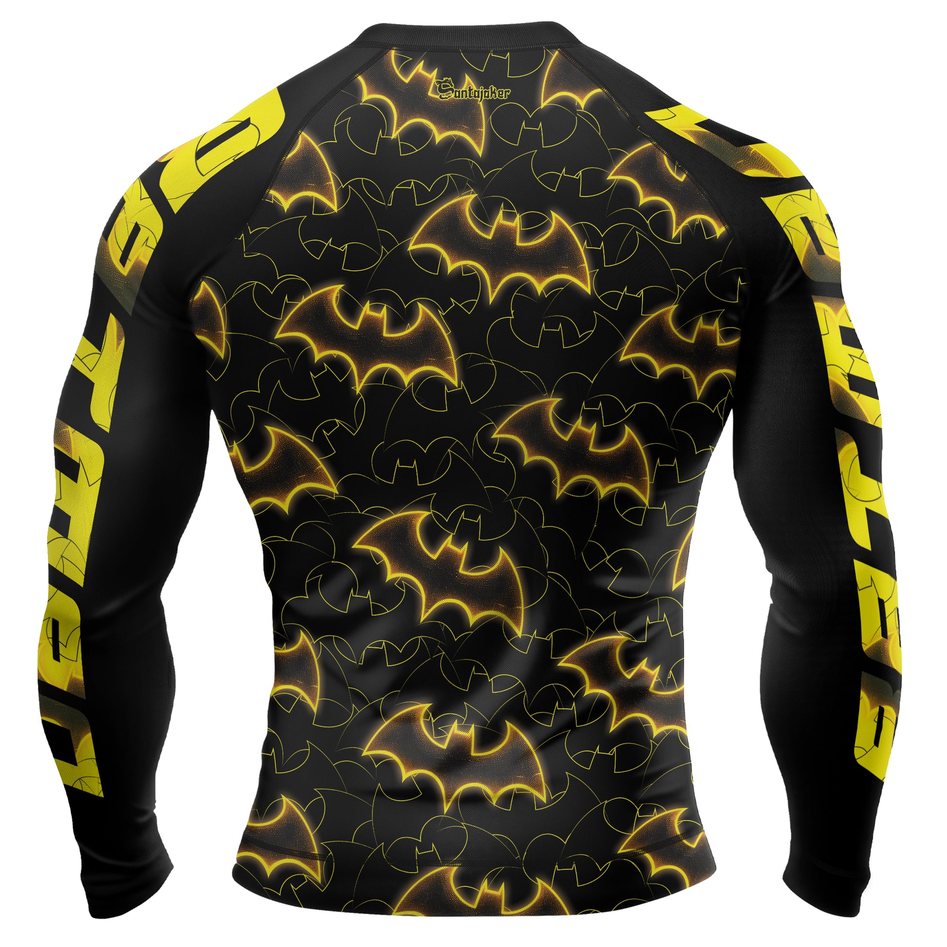 Golden Shadow Bat Men's Long Sleeve Rash Guard