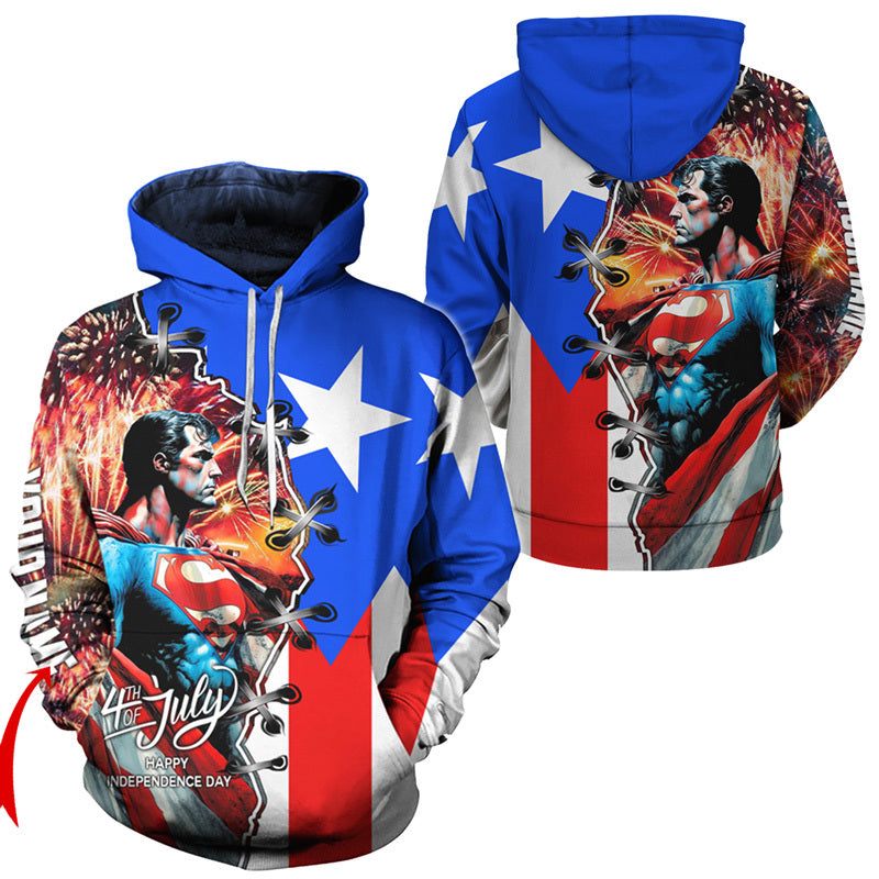 Personalized Superman Fourth Of July Hoodie 