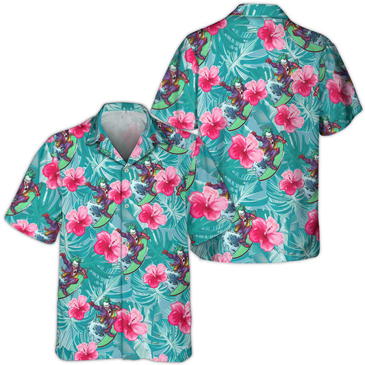 Joker Tropical Hibiscus Hawaiian Shirt
