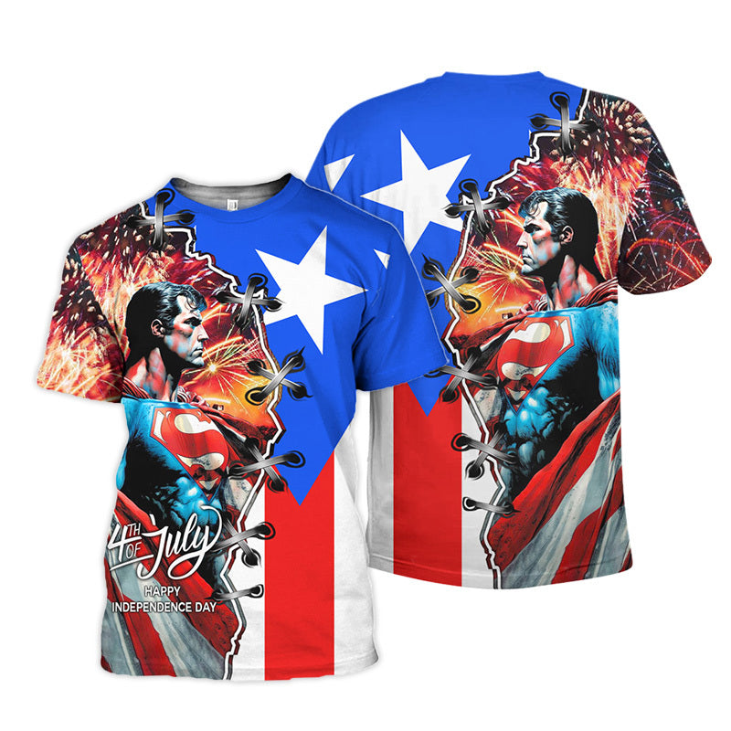 Personalized Superman Fourth Of July T-shirt 