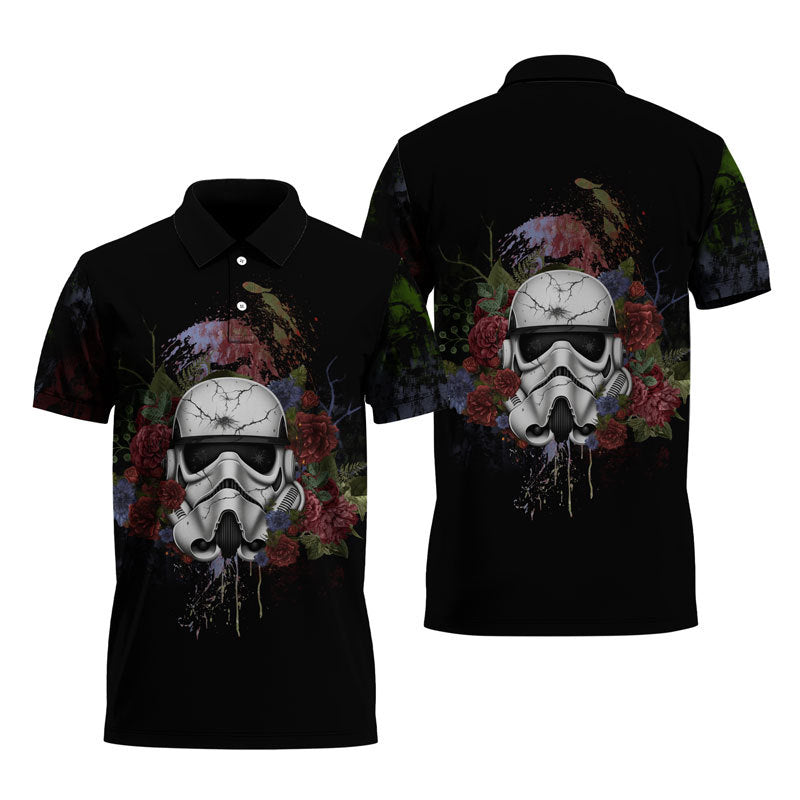 Stormtrooper Colorful Flower Polo Shirt