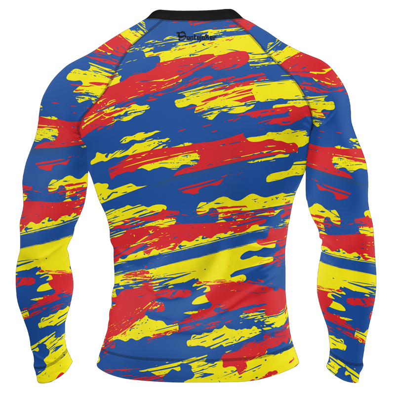 Superman Paint Streak Men's Long Sleeve Rash Guard