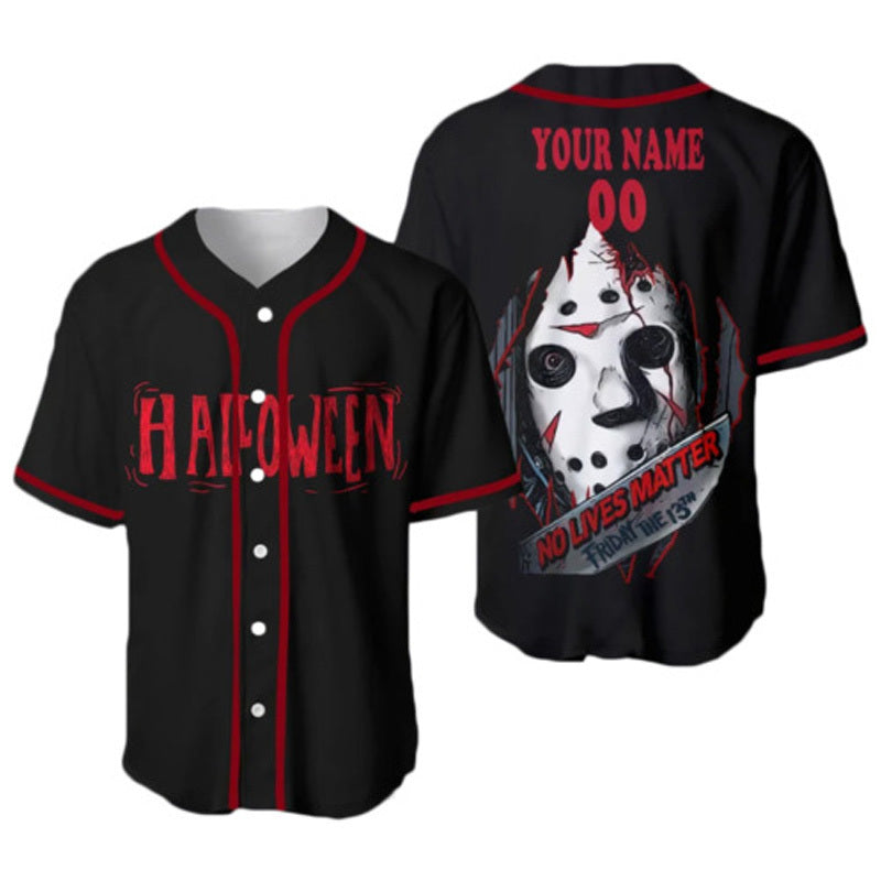 Horror Freddy & Jason Drinking Buddies Miller Lite Baseball Jersey