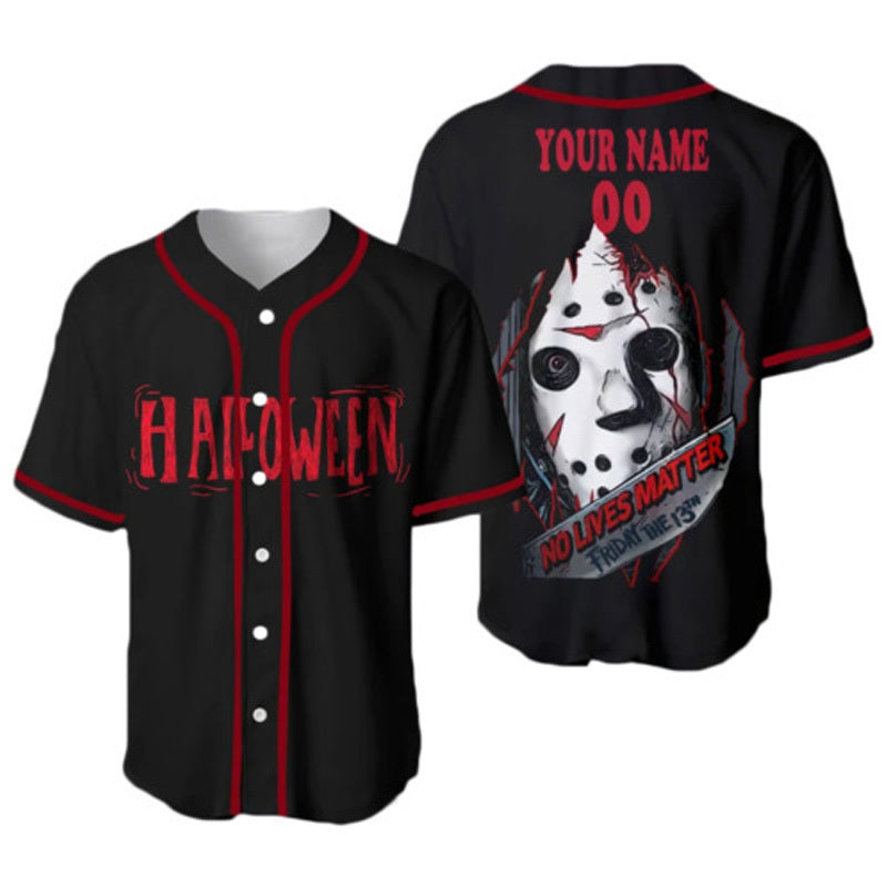 Personalized Jason Voorhees Halloween No Lives Matter Baseball Jersey