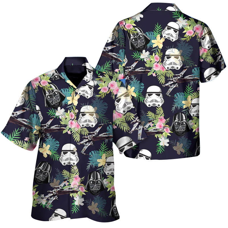 Stormtrooper Darth Vader Tropical Hawaiian Shirt