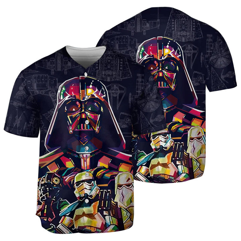 Darth Vader Colorful Baseball Jersey