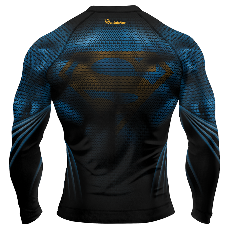 Superman Cosmic Emblem Men's Long Sleeve Rash Guard | Superman Shirts