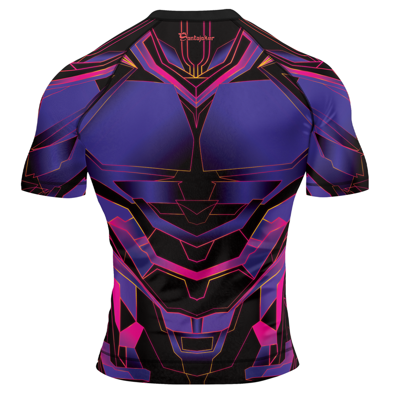 Superman Neon Emblem Men's Short Sleeve Rash Guard | Superman Shirts