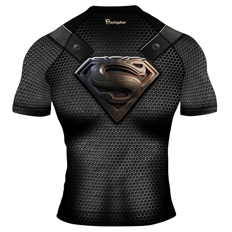 Superman Emblem Shield Men's Short Sleeve Rash Guard