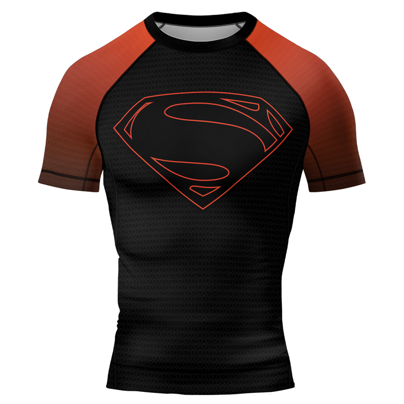 Superman Kryptonian Ember Men's Short Sleeve Rash Guard